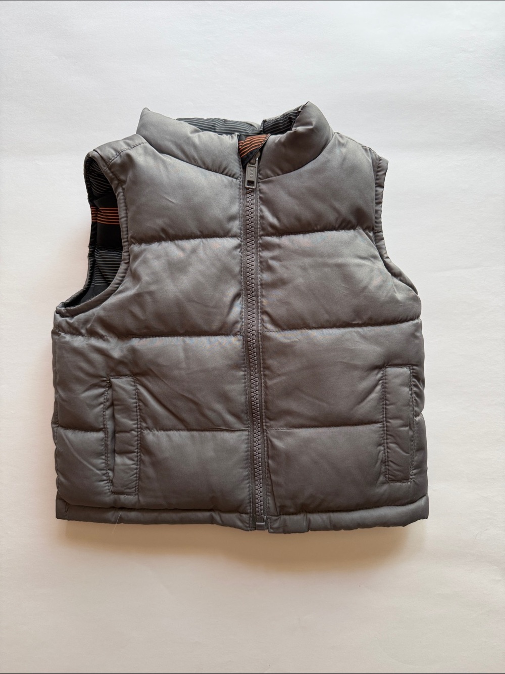 healthtex Reversible Gray Quilted Puffer Vest for Kids